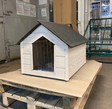 Будник для собак DogHouse, дерево, зовнішні розміри: 80 см x 64 см x 61 см