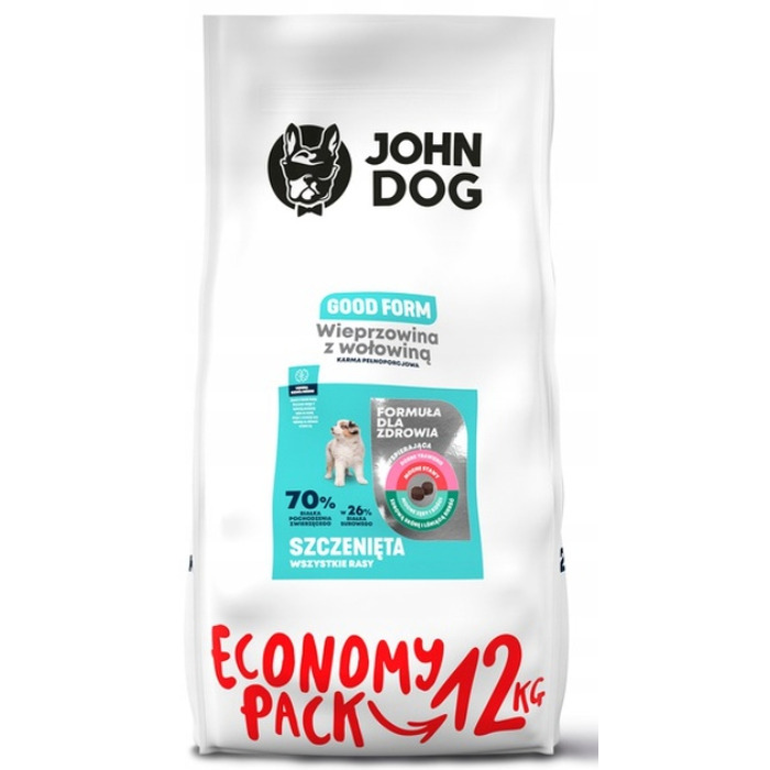 Сухий корм для цуценят John Dog GOOD Puppy зі свининою та яловичиною, 12 кг
