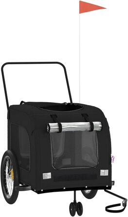 Причіп для тварин на велосипед, Оксфорд та Ізон, помаранчевий та сірий, 68x134x73 см