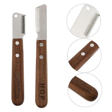 Набір щіток для грумінгу собак та котів Minkissy 2 шт. для видалення підшерстка, нержавіюча сталь, ергономічний дизайн