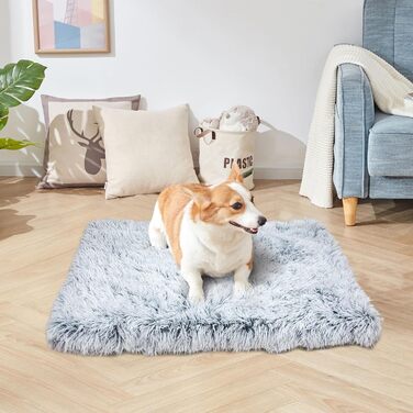 М'який матрац для собаки, неслизька підкладка, крісло-гніздо для великих собак, сірий, 100 x 60 см (75x50 см)