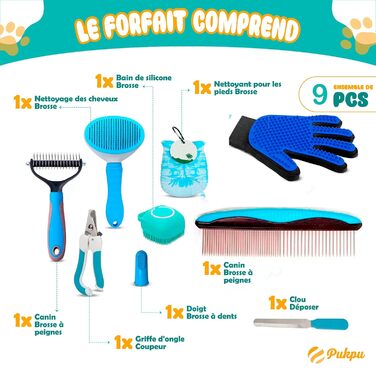 Набір для догляду за собаками та котами Balu – професійний 5-в-1: машинка для стрижки, щітка, гребінець, ножиці, видалення шерсті