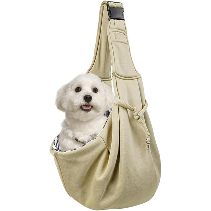 Сумка для собак | Дихаюча переноска для маленьких собак – регульовані плечові та нагрудні ремені, легке аксесуар для вигулу, подорожей, щоденних прогулянок, хакі