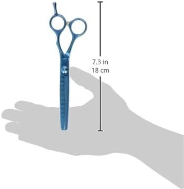 Ножиці для грумінгу Master Grooming Tools 5200 Blue Titanium – професійні ножиці для догляду за шерстю собак з 42 зубцями, 16,5 см