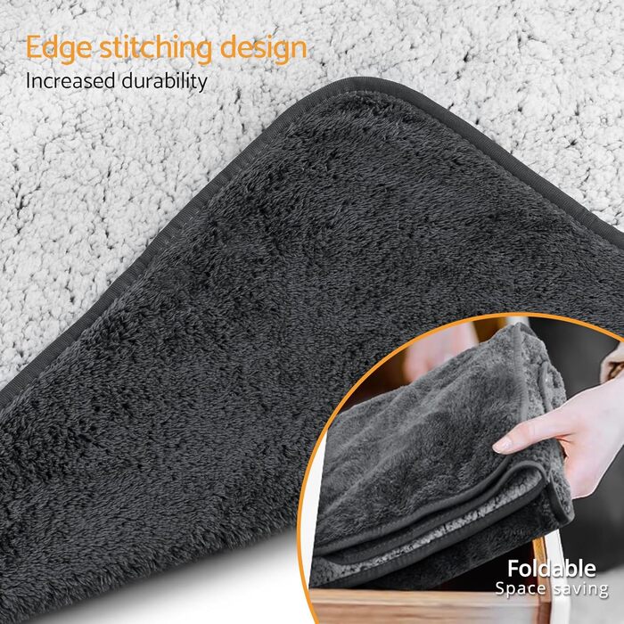 Водонепроникний килимок для собак 100x120 см - м'який, пухнастий, для собак середніх порід до 16 кг, чорно-білий, підходить для вулиці та дивану