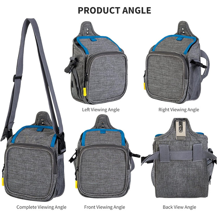 PETCUTE: Сумка для дресирування собак, зручна та міцна, з дозатором для відходів, сіра+блакитна