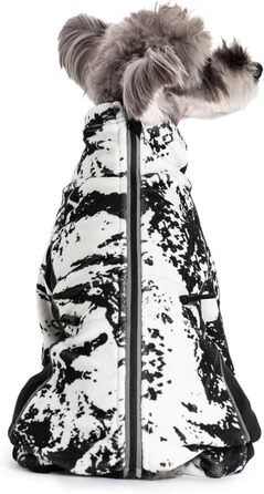 Теплий зимовий костюм для собак (S) - флісова куртка, теплий одяг для собак, теплий зимовий наряд, білий колір