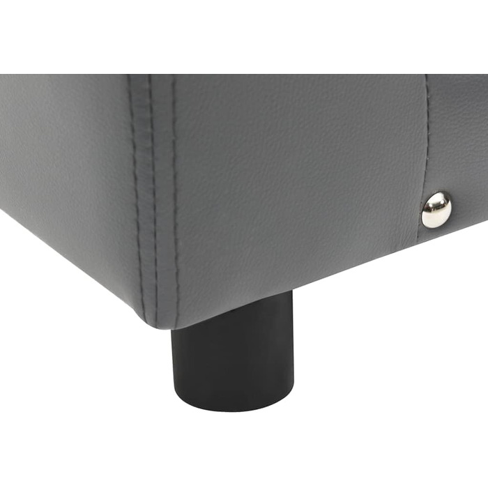 Диван для собак VidaXL, 81x43x31 см, плюш, штучна шкіра, сірий