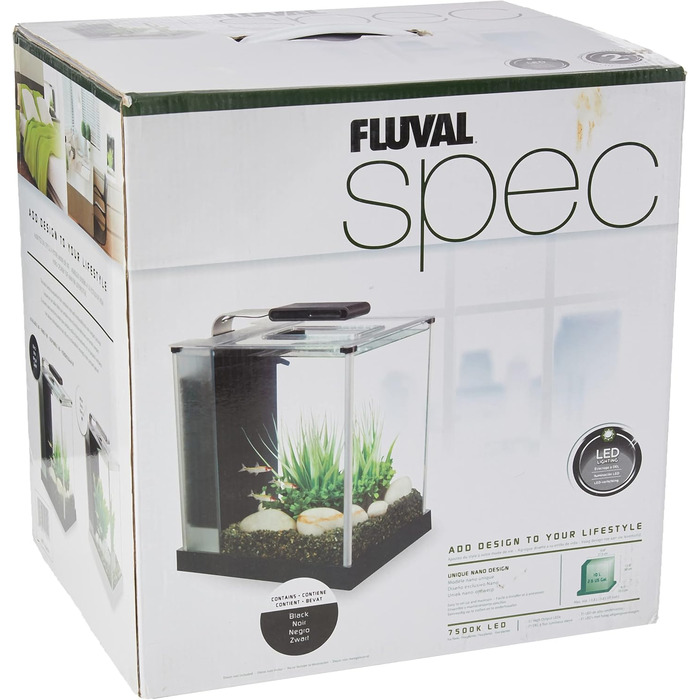 Нано акваріум Fluval Spec 3, 10 л, чорний колір