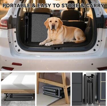 Рампа для домашніх тварин Hunderampe, 170 x 50 см, сіра, з антиковзким покриттям, до 70 кг, для автомобілів, вантажівок, SUV та сходів, легка алюмінієва конструкція