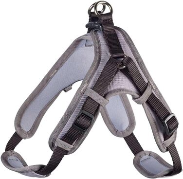 Шлея для собак HUNTER Neopren Vario Quick, XS-S, чорна/сіра, нейлон, неопрен, з відбивачами