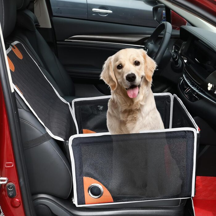 Автокрісло для собак - комфортне та дихаюче, для маленьких та середніх порід. Зручне, складне автокрісло для собак для заднього та переднього сидіння.