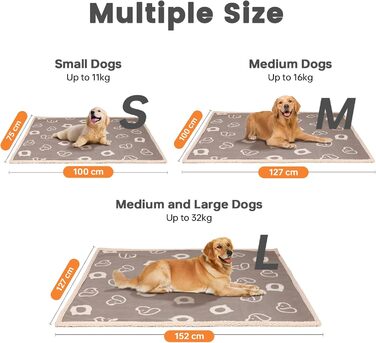 Водонепроникний лежак для собак PETTOM з флісу Sherpa, 100 x 75 см (Колір: Коричневий)