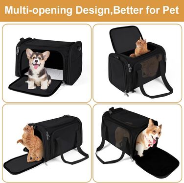 Складана переносна сумка-бокс для собак та котів VSSHE, 15 кг, чорна