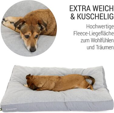 Килимок для собак середніх порід GreenLabel - м'який, пухнастий, миючий (100x72 см, світло-сірий)