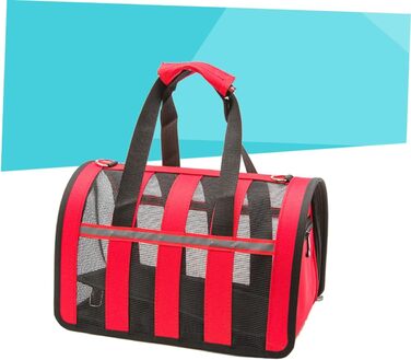 Прозора регульована переноска для домашніх тварин Toddmomy з сітчастою конструкцією, дихаюча та міцна. Маленька переноска для собак на винос з регульованим плечовим ременем. Практична переноска для транспортування.