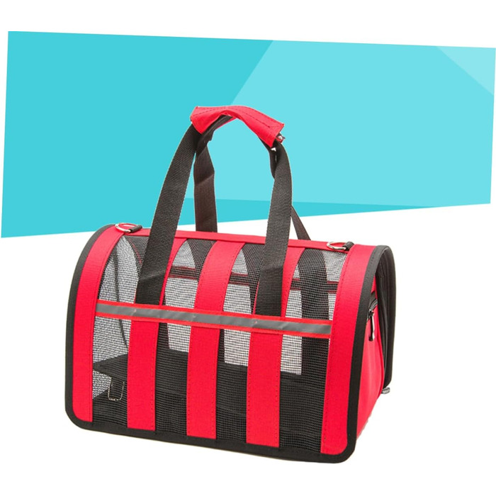 Прозора регульована переноска для домашніх тварин Toddmomy з сітчастою конструкцією, дихаюча та міцна. Маленька переноска для собак на винос з регульованим плечовим ременем. Практична переноска для транспортування.