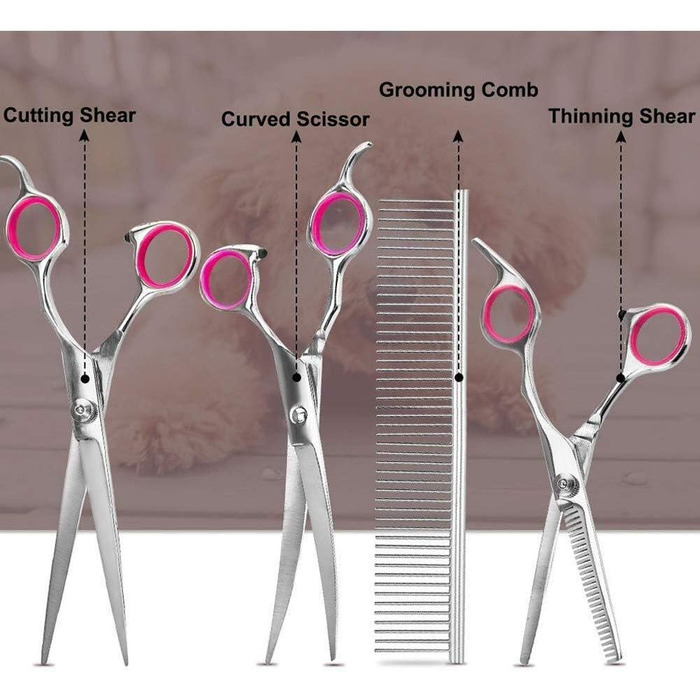 Набір професійних інструментів для грумінгу собак та котів, 7 дюймів, нержавіюча сталь