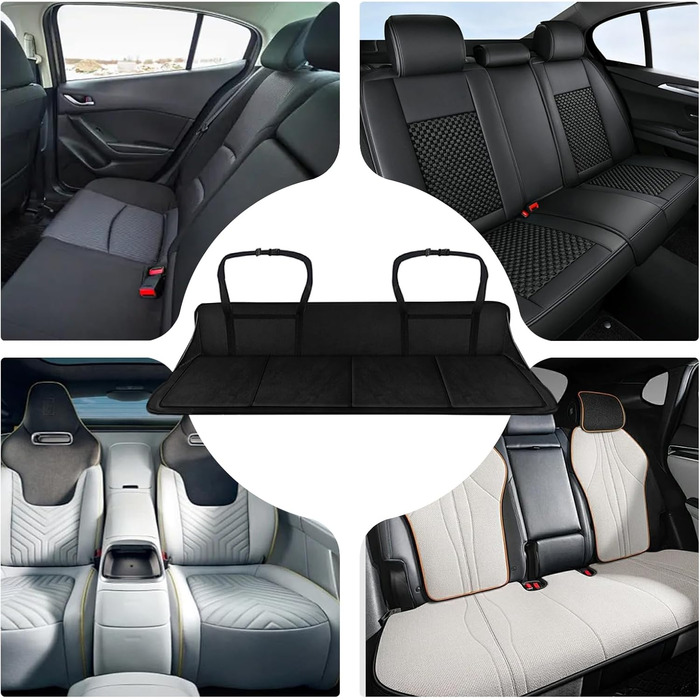 Розширювач для заднього сидіння автомобіля, не надувний, чорний (42 x 128 см)