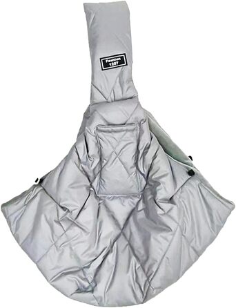 Сумка-переноска для собак та котів, зимова, з м'яким ременем, через плече, для маленьких тварин (Світло-сіра)