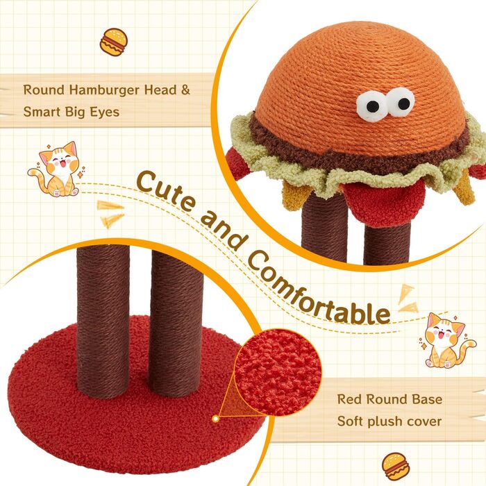 Котячий будиночок-кратцбаум Erinnyees, 47 см: милий, функціональний, з сизалевого мотузка для котів