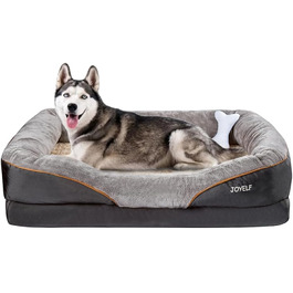 Ортопедичне лежанка для собак JOYELF XXL з піною Memory Foam, знімний чохол, іграшка у подарунок
