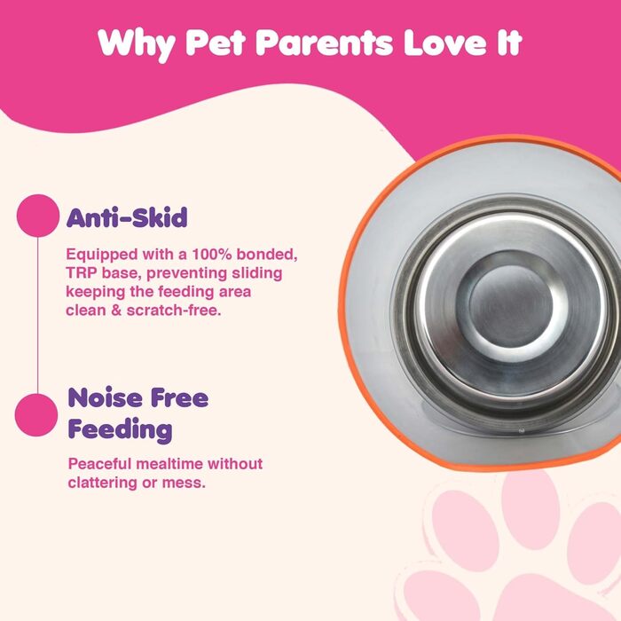 Набори мисок для собак та котів з нержавіючої сталі та прозорого пластику (2 шт.) - великі, нековзні, стійкі миски для води та їжі, 1900 мл, придатні для миття в посудомийній машині