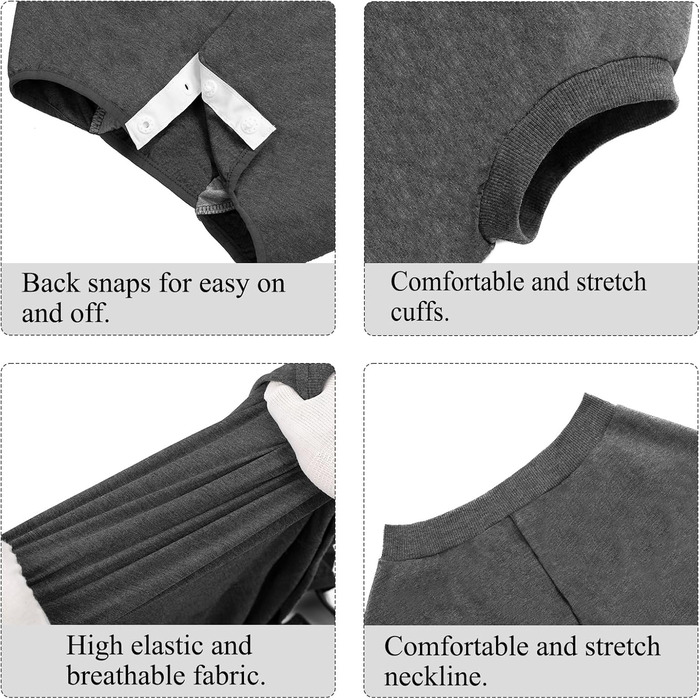 Післяопераційний боді для собак Cyponpy: захист від лизання та ран (L, сірий)