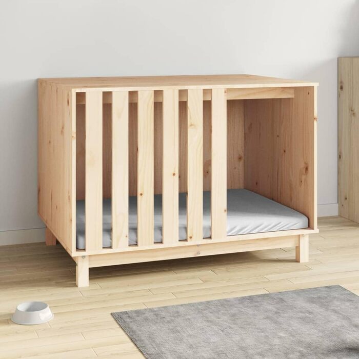 vidaXL Будка для собаки 100x70x72 см з масиву сосни, коричнева, дерев'яний будиночок для собак