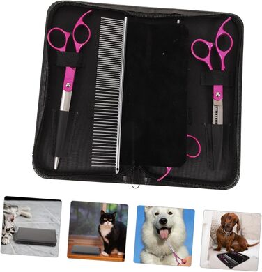 Професійні вигнуті ножиці для грумінгу собак Mipcase з нержавіючої сталі. Безпечні закруглені кінчики для стрижки та догляду вдома та в салоні