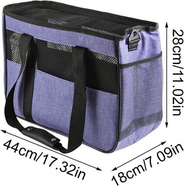 Сумка-переноска для собак та котів Ruwshuuk, багатофункціональна, з кишенями, дихаюча, для прогулянок, подорожей, кемпінгу, відпочинку, активного відпочинку (фіолетова)
