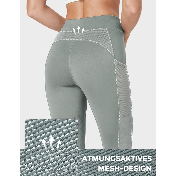 Легінси для верхової їзди для дівчаток FitT4 з силіконовими колінами та футболкою, дихаючі та еластичні, для верхової школи та велосипеду (Сірий, L)