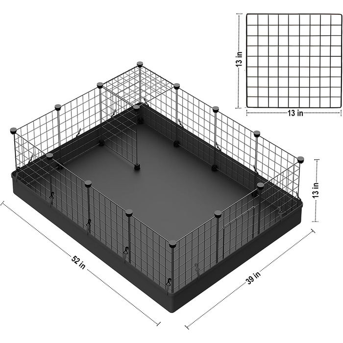 Металеві кубики-органайзери LANGXUN для зберігання, 16 шт. - клітка для дрібних тварин, загон для кроликів, морських свинок, цуценят