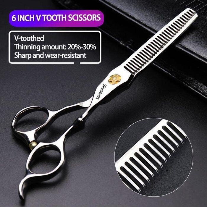 Професійна ножиця для грумінгу собак та котів Fellschere 6/6.5/7.5 дюймів з нержавіючої сталі (2 шт.)