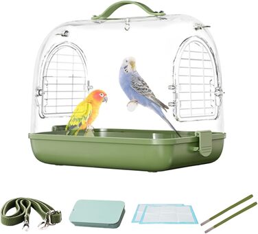 Трансформер для перевезення птахів та хомутів, наплічник для птахів, прозорий клітка для німф, м'яка переносна коробка, переносна клітка для птахів | Переноска для птахів на відкритому повітрі, знімний трансформер для хомутів, прозора переноска для домашн