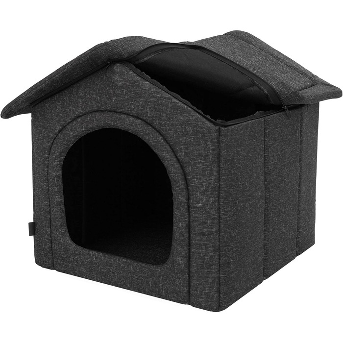 Будка для тварин, куточок для собак, вольєр для тварин, собача будка, місце відпочинку, вольєр, притулок для тварин, вольєр для собак, R2: 38 x 44 см, Чорний екологічний мотузок R2 - 38 x 44 см Чорний екологічний мотузок