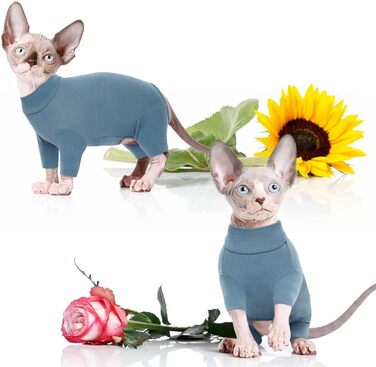 Светр для котів Sphynx, після операції, з чотирма лапами, одяг для котів, універсальний, для Sphynx, Cornish Rex, Devon Rex, Peterbald
