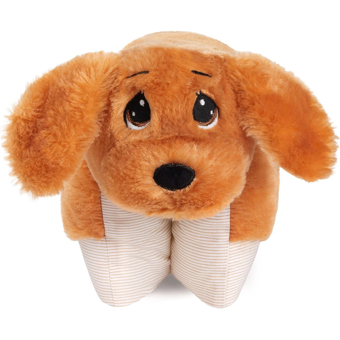 М'яка іграшка-подушка BRUBAKER, собака - 2 в 1 плюшевий звір та подушка - 40 x 30 см, коричнева