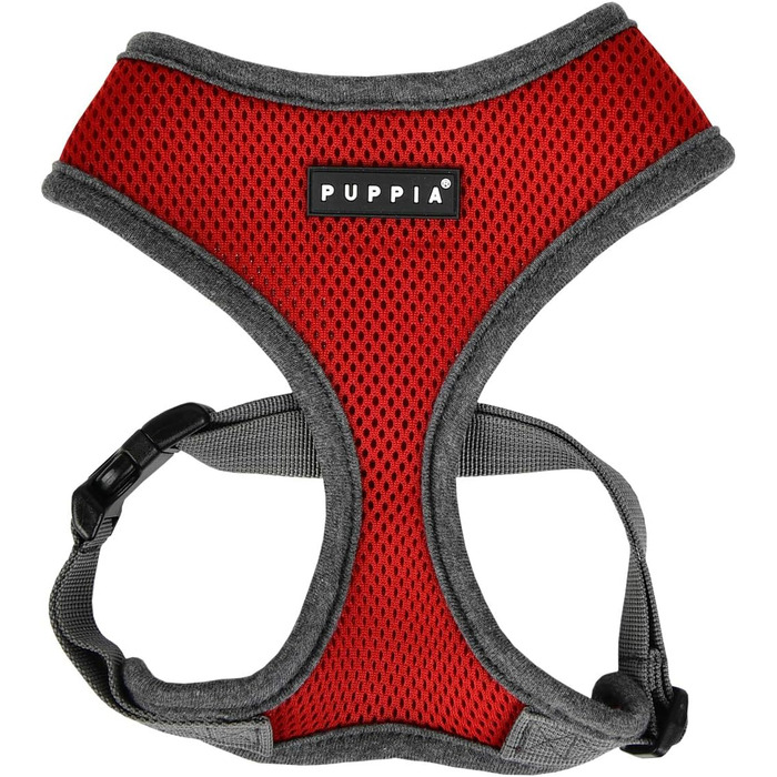 М'яке собаче нашийник Puppia Soft Harness II - для маленьких та середніх собак, регульований, винний колір, розмір M