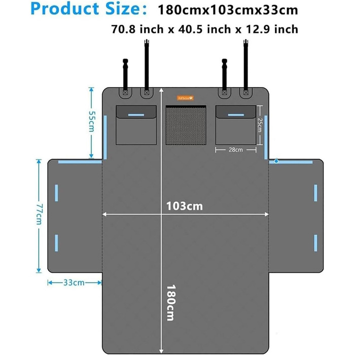 Захист багажника для собак Tesla Model Y 2020-2024, водовідштовхуючий, міцний, легкий у догляді