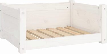 Ліжко для собак та котів з масиву сосни, корзина для собак та котів. Велике ліжко для собак, середнє ліжко для собак. Ліжко-софа для собак, корзина для котів. Розміри: 65,5x50,5x28 см, білий колір. Інструкція з монтажу