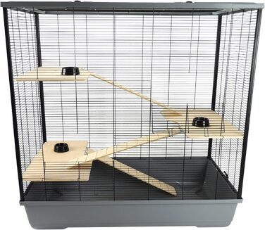 Клітка для дрібних тварин Grosvenor XL, 4 рівні, 100x54x39 см, сіра