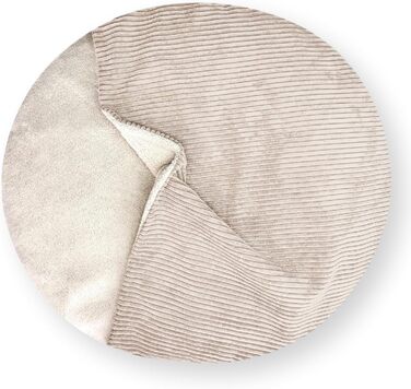 4L Textil Hundebett Vigo з капюшоном: лежанка-будка для собак, ковдра, кошик, спальний мішок, лежанка з корду, подушка для собак середніх розмірів (Бежевий, 90 x 90 x 12 см)