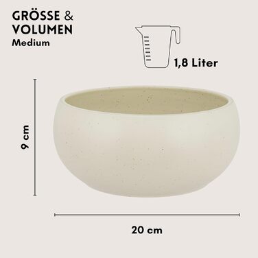 Керамічна миска для собак Hej.mo | 16 см, 0.9 л | Міцна, миється в посудомийній машині, стійка до подряпин та укусів | Для собак середніх порід (Крем)