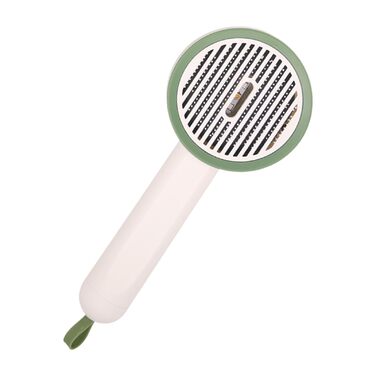 Гребінець для котів Slicker Brush – видалення шерсті, проти випадання, з UV-ф функцією, антиковзаюча ручка, для купання та подорожей, білий