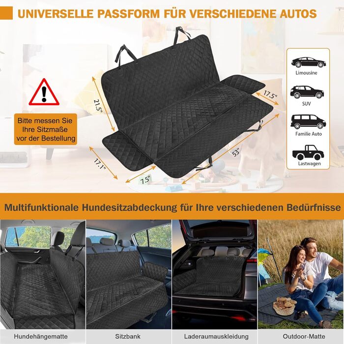 Захисний килимок для собак у автомобіль - Moveland, антиковзаюча, водонепроникна, для авто, вантажівок та SUV