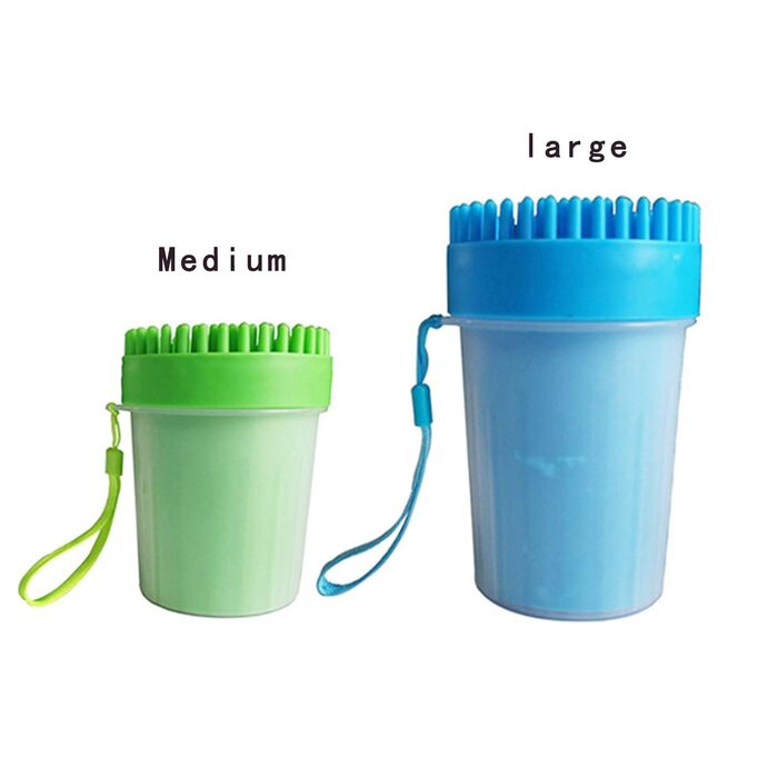 Портативний засіб для чищення лап домашніх тварин AXTMR, підходить для великих собак, матеріал PP, рожевий, середній