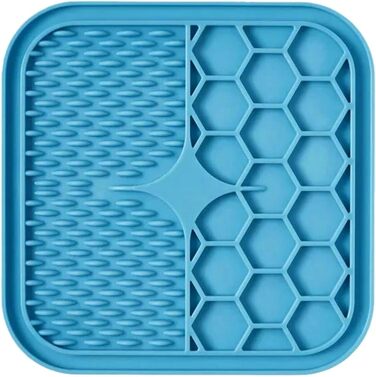 Набір мисок для собак WANGPENG з повільною годівлею, 3 шт., силікон, блакитний, 15*15 см