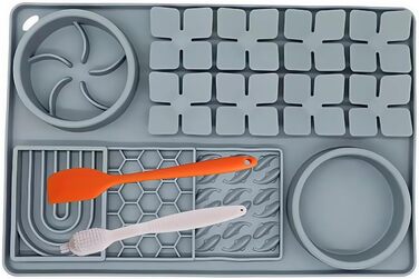 Силіконова килимок-головоломка для собак та котів з присосками, повільний набір для годування, інтерактивна килимок для носа, навчання пошуку їжі