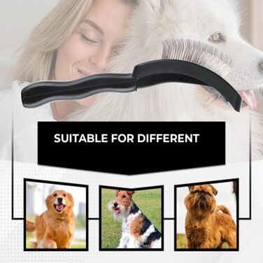 Гребінець для собак від Haustierkamm: видаляє ковтуни та вичісує шерсть середніх та довгошерстих собак